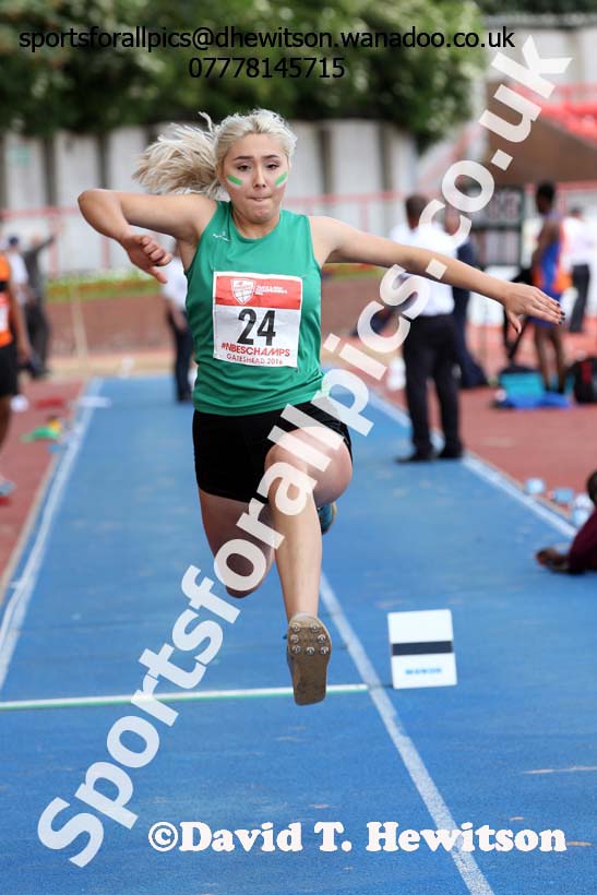 Senior girls triple jump, English Schools Track and Field. Photo: David T. Hewitson/Sports for All Pics